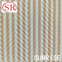 3D Baumwolle gewellt PU synthetisches Kunstleder 100% Polyester wasserdicht geste ppten Samt Ultraschall für Taschen Sofas Möbel Kleidungs stücke