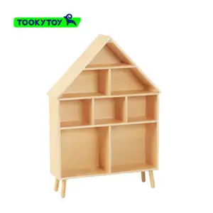 Combinaison de bibliothèque en bois massif pour enfants Simple maintenant étagère de rangement jouet affichage stockage vitrine personnalisation