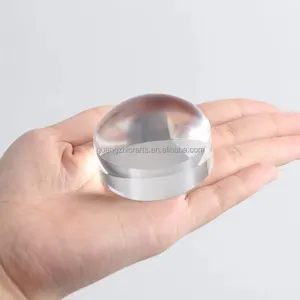 Portable Optical Acrylic Paperweight 50mm Clear Reading Aid Magnifying Acrylic Dome