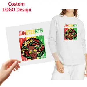 Any design size can print factory wholesale custom dtf vinyl heat transfer label design custom heat transfer on t-shirts