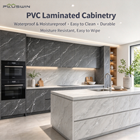 Panneau PVC effet pierre pour mobilier d'hôtel, armoire de bureau, décoration murale intérieure, feuille stratifiée imperméable
