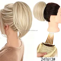 Queue de cheval à cordon en fibre haute température, boucle interne, idéale pour le quotidien, pour les personnes de couleur claire - Meilleure vente