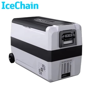 ตู้เย็นขนาดเล็กในรถยนต์ 12V DC คอมเพรสเซอร์ สีดำ สำหรับรถยนต์ออดี้ วัสดุ ABS กำลังไฟ 60W ความจุ 100 ลิตร พร้อมสารทำความเย็น รับประกัน รุ่น 100 - Product Image 1