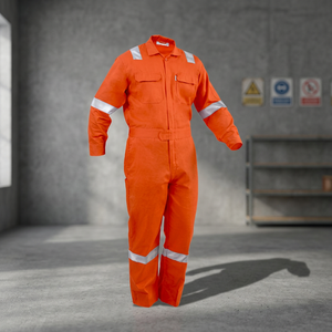 ชุดคลุมทำงานแบบสะท้อนแสง Hi Vis ชุดยูนิฟอร์มนิรภัย ระบายอากาศได้ดี ผลิตจากผ้าฝ้ายผสม รับสกรีนโลโก้ ชุดอุตสาหกรรม ชุดป้องกันสำหรับทำงาน - Product Image 3