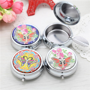 Cendrier <span class=keywords><strong>de</strong></span> voyage personnalisé, <span class=keywords><strong>mini</strong></span> cendrier rond, boîte à pilules médicale, petite boîte à pilules portable avec serrure, accessoires pour fumeurs - Product Image 1