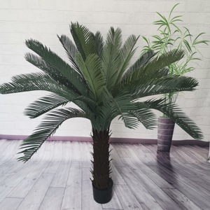Plante artificielle <span class=keywords><strong>en</strong></span> <span class=keywords><strong>pot</strong></span> de Cycad <span class=keywords><strong>en</strong></span> plastique et soie écologique de haute qualité faite à la main <span class=keywords><strong>en</strong></span> <span class=keywords><strong>pot</strong></span> rond pour la décoration de sol tropical à la maison - Product Image 5