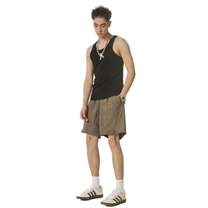 Pantalones Cortos Deportivos Casuales de Poliéster Transpirables de Secado Rápido con Logotipo Estampado para Hombre, para Gimnasio, Correr, Baloncesto, con Cordón - Product Image 3