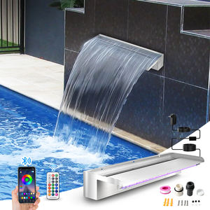 Fontaine de piscine artificielle murale en acier inoxydable 12V <span class=keywords><strong>pour</strong></span> jardin, étang, intérieur, <span class=keywords><strong>lame</strong></span> de piscine - Product Image 1