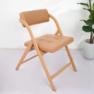 Chaise en cuir rembourrée à usage domestique Design moderne Dossier en métal-Dortoir Ordinateur Étude <span class=keywords><strong>Location</strong></span> <span class=keywords><strong>Appartement</strong></span> Bureau Utilisation Chaise de salle à manger - Product Image 2