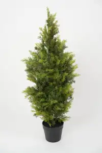 6ft cyprès décoration simulation vert topiaire artificiel arbre artificiel bonsaï cèdre plante dans des arbres en pot pour la vente en plein air