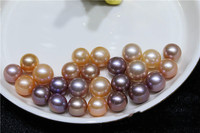 Perles d'Edison d'eau douce naturelles de qualité 4A 9-13mm en gros perles violettes fortes et lumineuses pour la fabrication de bijoux pour hommes et femmes