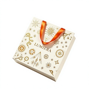 Premium Embossed Gold Foil Star Paper Gift <b>bags</b> Elegant Boutique Packing <b>Bags</b> For Apparel Cosmetic Jewelry Retail Store - Product Image 2