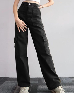 Nuovi <span class=keywords><strong>Pantaloni</strong></span> Estivi Dritti di Alta Qualità, Traspiranti, Stile Retrò, <span class=keywords><strong>Pantaloni</strong></span> <span class=keywords><strong>Cargo</strong></span> <span class=keywords><strong>Lunghi</strong></span> per Donna - Product Image 5