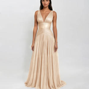 Abito <span class=keywords><strong>da</strong></span> <span class=keywords><strong>donna</strong></span> S4576L con scollo all'americana, elegante stile Hepburn, lungo fino al pavimento, in pizzo, silhouette a trapezio, per <span class=keywords><strong>laurea</strong></span>, banchetti e balli di fine anno - Product Image 2