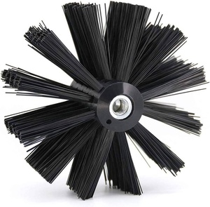 चिमनी और एयर पाइप के लिए उच्च गुणवत्ता वाले औद्योगिक ग्रेड स्टील नायलॉन पेंट ब्रश 4 ब्रिस्टल लंबाई काले रंग में 4 - Product Image 1