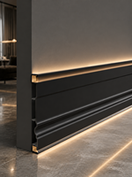 Plinthe en aluminium poli coloré de 150 mm pour usage industriel, modèle 2026, très demandée - Écologique, durable, échantillon gratuit