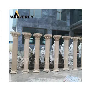 Wholesale Large Solid Stone Granite Roman Greek Pillar Marble Columns Roman Pillars For Sale