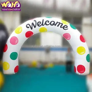 Colorful Wave point Inflatable arch for Welcome Promotion Festival stage Decoration