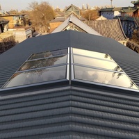Fenêtre de toit en verre sur mesure insonorisée à double vitrage, étanche, en aluminium, fabriquée en usine