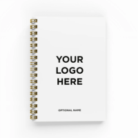Carnet à spirale A5 personnalisé avec logo et marque, 80 feuilles lignées, journal d'écriture, fournitures cadeaux d'entreprise