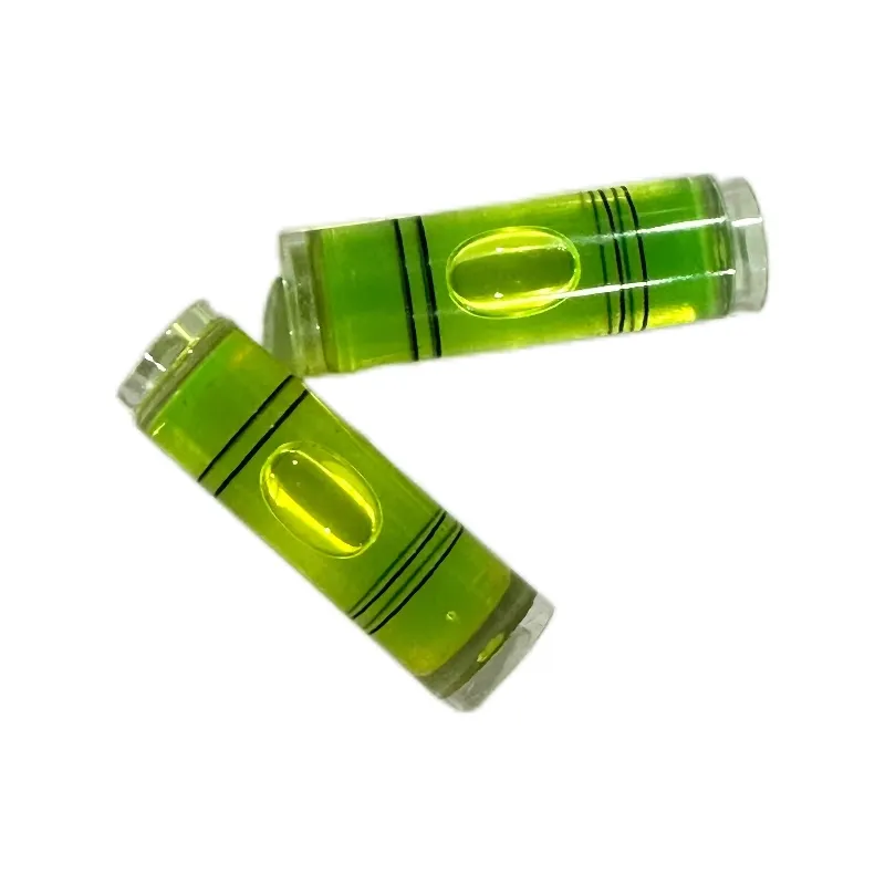 Small Meauring Tools Horizontal Bubble Level Vials Tubular Cylinder Type Plastic Cylindrical Bubble Spirit Level Vials