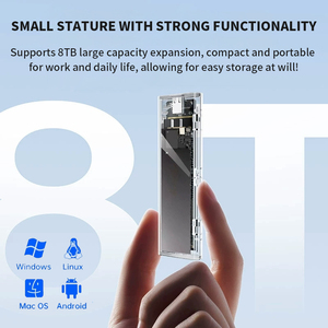 Boîtier transparent Pilcnla pour disque dur SSD NVMe M.2 double protocole <span class=keywords><strong>MVME</strong></span> et NGFF vers USB 3.1, prend en charge jusqu'à 6 To - Product Image 2