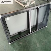 Fenêtre coulissante horizontale en aluminium sur mesure avec moustiquaire pour balcon de maison