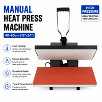 Presse à chaud manuelle 40*60cm, haute pression, plate, certifiée CE, pour T-shirts, vêtements, transfert DTF et sublimation