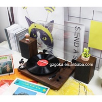 Lecteur de cassette de plateau tournant en vinyle Vintage avec double cd, cassette de plateau tournant, usb et cd