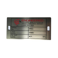 Etiqueta de metal con número de serie personalizado para herramientas de construcción, equipo, maquinaria, dispositivos electrónicos, etiquetas de propiedades