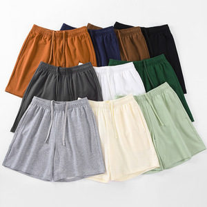 Shorts en toile mi-longs amples pour hommes, respirants, en coton, avec cordon de serrage, pour un usage quotidien décontracté - Product Image 1
