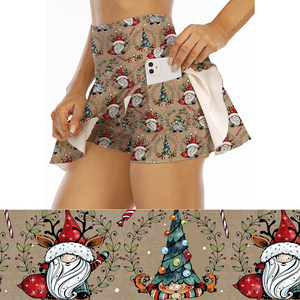 Nordic Kabouters Sportrok Kerst Schattige Mini Fitness Hardlopen Tenniskleding Ademende Yoga Korte Skort - Product Image 1