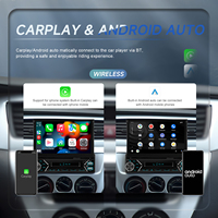 Podofo 1 Din Autoradio Autoradio 7 "Écran rétractable automatique Lecteur MP5 de voiture avec Carplay sans fil et Android Auto BT/FM