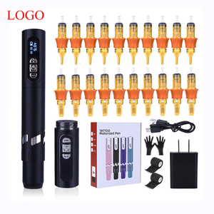Dual Battery Tattoo Pen Machine <b>Kit</b> LCD Display Eyebrow Tattoo Gun for PMU Artists - Product Image 4