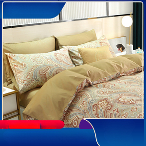 60-<span class=keywords><strong>Count</strong></span> cotton tinh khiết thổ cẩm Quilt Cover hiện đại Country-Style thêu bốn mảnh bedding Set với Polyester Điền - Product Image 2