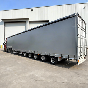 Semi-<span class=keywords><strong>remorque</strong></span> à rideaux latéraux 50t60t 2/3/4 essieux Couleurs au choix Rideaux latéraux en PVC imperméables ABS en option - Product Image 4