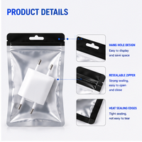 Charger Packaging Bag Protective Zipper Pouch Mobile Phone Accessories Storage Packaging for Electronics Retail Products