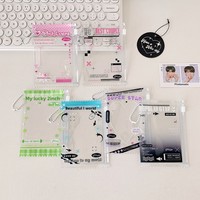 Pochette zippée personnalisée en PVC pour cartes anime, porte-cartes photo K-Pop de 3 pouces, rangement pour badges d'étudiant et breloque de sac porte-clés