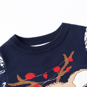 Manufacturer Custom New Children's <strong>Christmas</strong> Cartoon Sweater <strong>Boys</strong> and Girls Baby Double Layer Warm Long Sleeve <strong>Jumper</strong> - Product Image 3