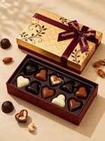 Boîte cadeau personnalisée de luxe pour chocolats et dattes, avec fentes, dorure à chaud et logo personnalisé, pour cadeaux alimentaires haut de gamme de fêtes