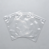 Sac à fermeture éclair coulissante en PVC transparent avec logo personnalisé, recyclable, emballage transparent pour bijoux, boucles d'oreilles, colliers