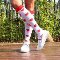 Nylon Spandex Sports Running Nurses 20-30 MmHg Chaussettes de compression