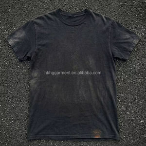 T-shirt vintage de haute qualité, effet délavé, pour homme, 100% coton, col rond, personnalisable. - Product Image 1