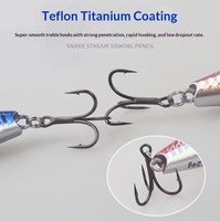 Aotuo Hot Selling 14g 24g Sinking Pencil Jig Lure Set Umpan Buatan Keras untuk Ikan Bass Mandarin Air Tawar