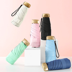 Ombrello da Viaggio Portatile Mini Pieghevole in 5 Sezioni in Lega di Alluminio Antivento per Sole e Pioggia - Product Image 2