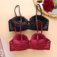 Soutien-gorge sexy en dentelle brodée avec nœud, push-up anti-affaissement pour usage quotidien – Vente en gros usine