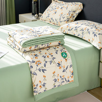 Grosir Set seprai katun dan Linen ukuran King Duvet, Set selimut 3D lapisan ganda mewah, seprai untuk murid perempuan