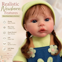 Nuevo Muñeco Bebé Reborn de 45 cm (18 Pulgadas), Realista, de Vinilo Suave, Muñeca Princesa, Juguete para Casa de Muñecas