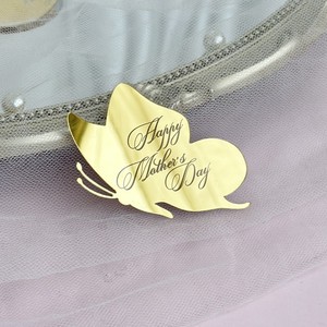 ท็อปเปอร์เค้กอะคริลิคผีเสื้อ น้ำผึ้งและรสหวาน ตกแต่งวันครบรอบ วันเกิด วันแม่ - Product Image 2