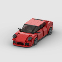 Briques de construction compatibles pour voiture de course de luxe MOC, blocs de construction éducatifs en plastique ABS, cadeau d'entreprise